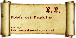 Mohácsi Magdolna névjegykártya